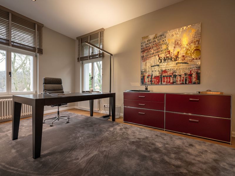 W+P Helmut Warnstedt Innenarchitekt - Altbauvilla am Griebnitzsee/Potsdam - Arbeitszimmer OG
