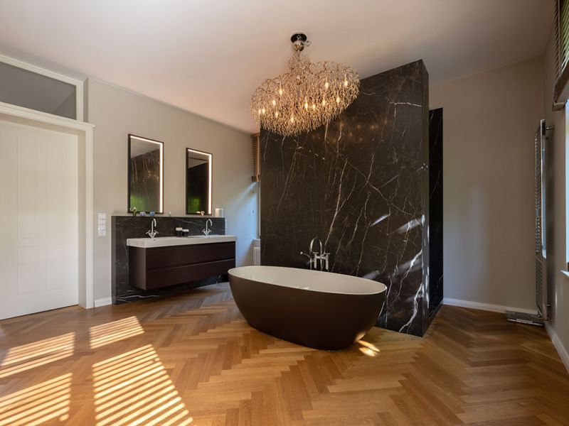 W+P Helmut Warnstedt Innenarchitekt - Altbauvilla am Griebnitzsee/Potsdam - Master-Badezimmer