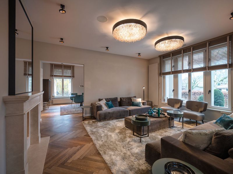 W+P Helmut Warnstedt Innenarchitekt - Altbauvilla am Griebnitzsee/Potsdam - Wohnbereich mit Kamin