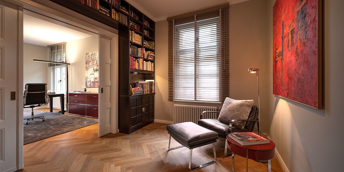 W+P Helmut Warnstedt Innenarchitekt - Altbauvilla am Griebnitzsee/Potsdam - Bibliothek OG/Arbeitszimmer