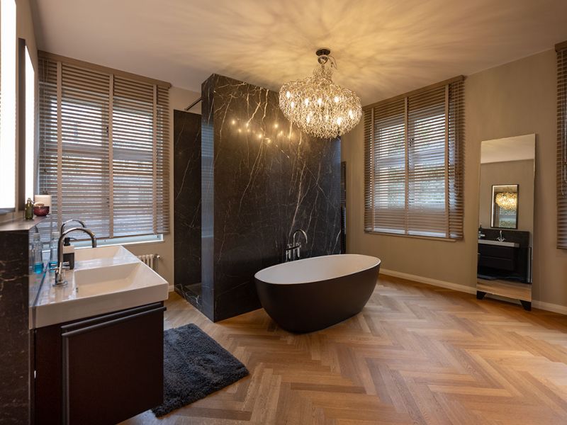 W+P Helmut Warnstedt Innenarchitekt - Altbauvilla am Griebnitzsee/Potsdam - Master-Badezimmer