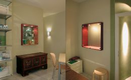 Behandlungsraum mit Vitrinenfenster