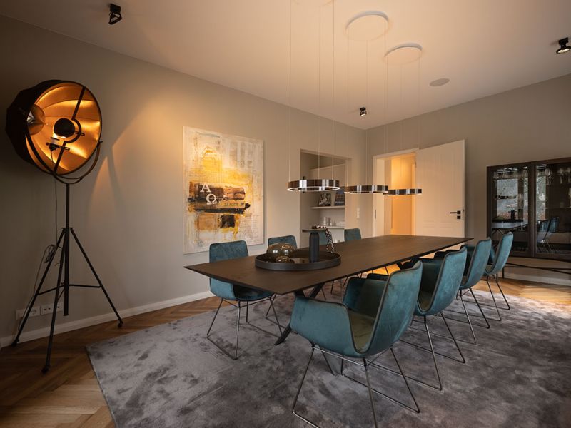 W+P Helmut Warnstedt Innenarchitekt - Altbauvilla am Griebnitzsee/Potsdam - Wohnbereich/Esszimmer